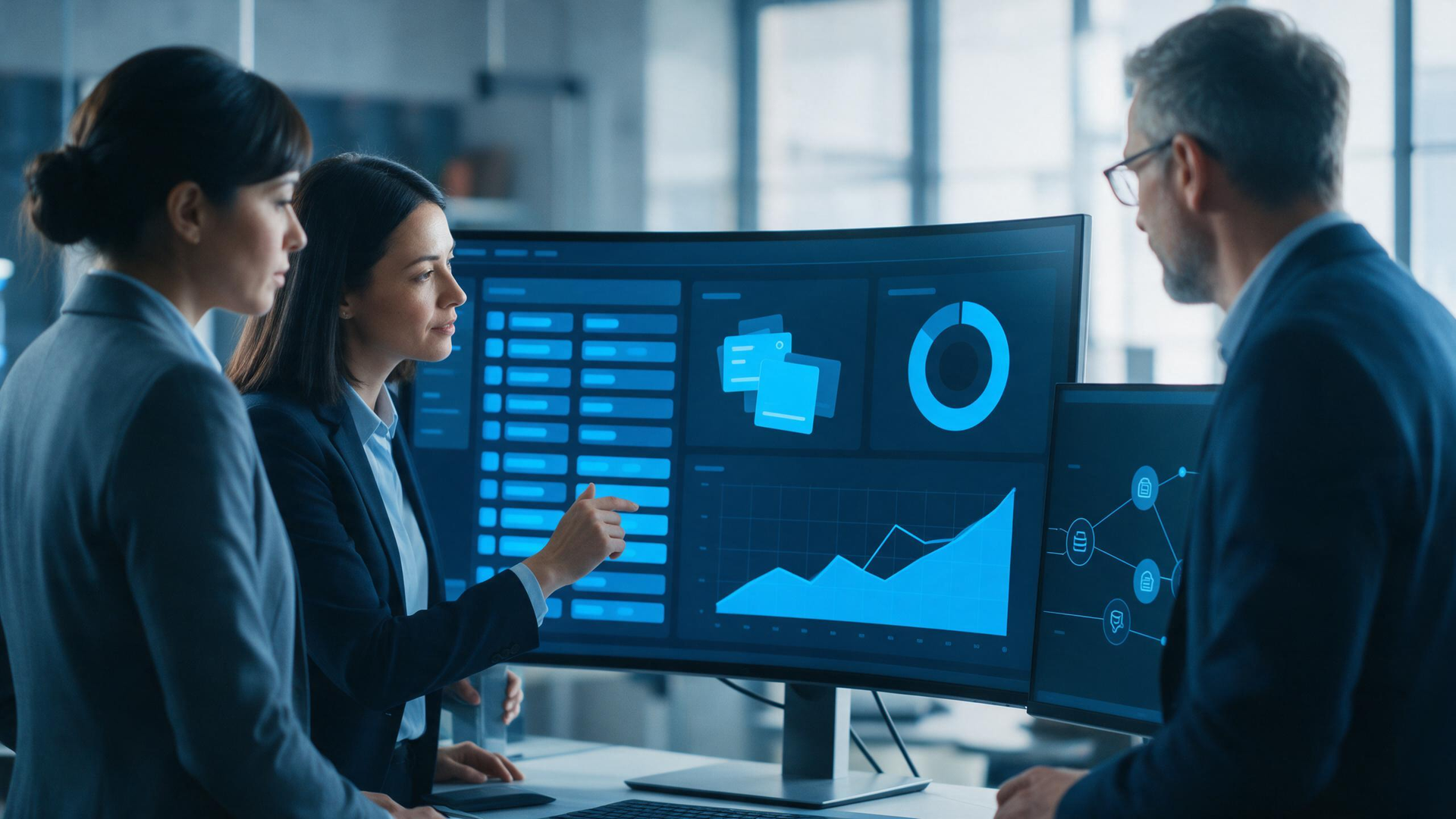 Finance team reviewing automated invoice and reconciliation exceptions in a cloud ERP environment
